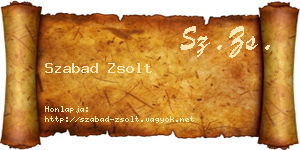 Szabad Zsolt névjegykártya